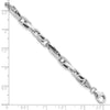 14K White Gold Polished Fancy Link Bracelet