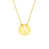 So You Cutout Wishbone Mini Disc Adjustable Necklace