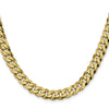14K 8.75mm Flat Beveled Curb Chain