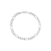 Sterling Silver 5.8mm Concave Figaro Chain with Lobster Lock