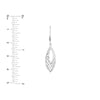 Plated Sterling Silver Filigree Marquise Earrings
