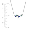 Petite Teal Sapphire and Blue Blossom Necklace