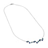 Teal Sapphire and Blue Blossom Necklace