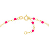 Neon Pink Enamel Bead Piatto Chain
