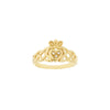 Braided Claddagh Ring with Diamond Accent
