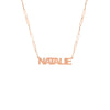 Block Nameplate Paper Clip Necklace