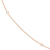 Sterling Silver CZ Bezel Station Long Necklace