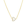 Sideways Mini CZ Heart Adjustable Necklace