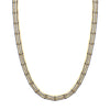 Sterling Silver/Yellow Multi-Strand Saturn Chain Necklace