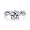 14K White Gold Round Diamond Engagement Ring