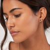 Black Enamel Marquise Stud Earrings