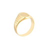 Engravable Oval Textured Signet Ring
