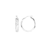 Sterling Silver Patterened Zigzag Baby Hoop Earrings