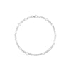Sterling Silver 3.2mm Concave Figaro Chain with Lobster Lock