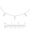 Sterling Silver Marquise Drops Adjustable Choker