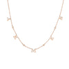 Initial &amp; Diamond Bezel Station Necklace