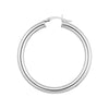 Sterling Silver 4mm x 40mm Polished Hoop Earrings
