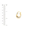 Two-Tone Love Knot Hoop Earrings