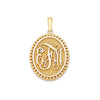 Etched Background &amp; High Polished Monogram Pendant