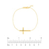 Large Sideways Cross on Chain Bracelet