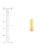 Triangular Tube J Hoop Earrings