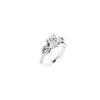 14K White 6.5 mm Round Solitaire Engagement Ring Mounting