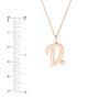 Script “D” Initial with Diamond Bezel Necklace