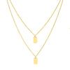 Double Dog Tag Adjustable Duet Necklace