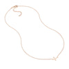 Sideways Mini Cross Adjustable Necklace