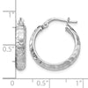 SS Radiant Essence Rhodium-plated Hinged Hoop Earrings