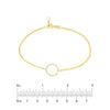 Diamond Circle on Curb Chain Bracelet