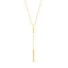 Diamond and Polished Bars Lariat Necklace