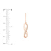 Dangle 1/2 CZ Infinity Earrings