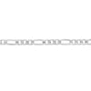 Sterling Silver 5.8mm Concave Figaro Chain with Lobster Lock