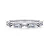 14K White Gold Diamond Wedding Band