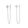 Front to Back CZ Staple Bar Earrings