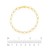 Two-Tone Open Teardrop Link Bracelet
