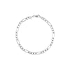 4.7mm Light Concave Figaro Chain Lobster Lock Endcap
