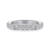 14K White Gold Shared Prong Diamond Wedding Band