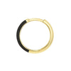 Black Enamel 1/2 Polished Hoops