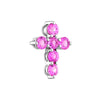 Pink Sapphire Stone Cross Pendant
