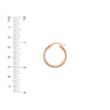 3mm x 25mm Polished Hoop Earrings