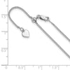 Sterling Silver RH-plated Adjustable 1.4mm Curb Chain