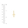 Pointed Edge Mini CZ Cross Pendant