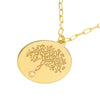 Tree of Life Medallion Necklace with Diamond
