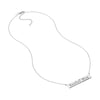 Plated Sterling Silver Baseball Mom Bar Necklace