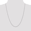 18K White Gold 16 inch 1mm Diamond-cut Spiga with Spring Ring Clasp Chain