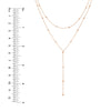 Double Stranded Bead Station Drop Necklace
