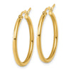 10K Polished Hinged Hoop Earrings