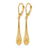 14K D/C Leverback Earrings